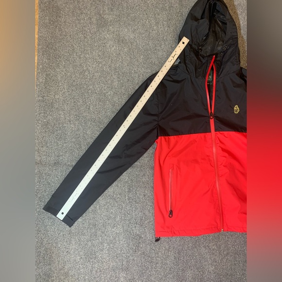 Luke Men's Jacket  Sport Hooded Full Zip in Black/Red Size L - Picture 14 of 14